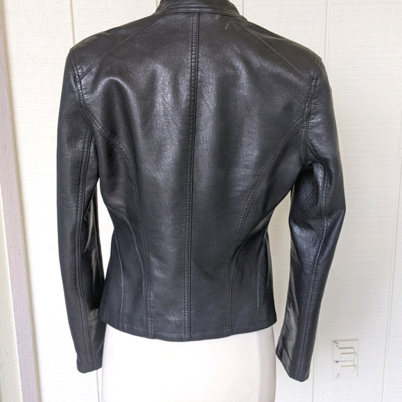 Black Blank NYC Vegan Leather Moto jacket S small - Picture 2 of 2